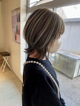 ルーク バイ ヘアーポケット(Luke by hair pocket) くびれウルフ×ハイライト