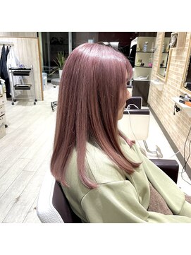 ヘアスペース エアリス(Hair space Earth) ハイトーンピンクベージュ