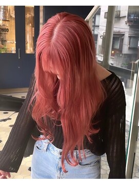 ヲタク(wotaku.) 暖色カラーレッドカラーダブルカラーハイトーンブリーチ赤髪