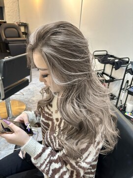 ブレンド 渋谷(BLend) 前髪アンブレラカラーこなれミディイメチェンウェーブパーマ