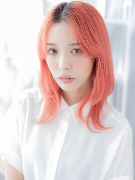 モッズヘア 上尾西口店(mod's hair) チェリーレッド個性的ロングウルフレイヤーa上尾10代20代30代