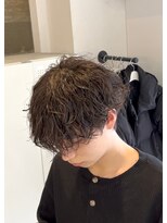 エッジ(EDGE) メンズ波巻きスパイラルパーマ刈り上げマッシュスタイル