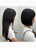 20代～50代◎内巻きボブ◎黒髪/小顔刈り上げボブ◎髪質改善