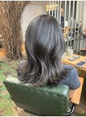 暗髪/グレージュカラー/おとなカラー/上品カラー/艶カラー
