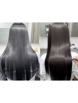 真っ直ぐ過ぎないナチュラルな髪質改善ストレートを実現☆縮毛矯正は卒業！[レイヤーカット/ボブ/髪質改善]