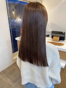 ミルヘアデザイン(mil hair design) グレージュ　艶髪　髪質改善　ブリーチ　ピンクベージュ　韓国風