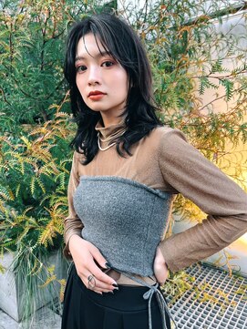 エイミー(Aimee) Aimee 町田 ハッシュカット×ブルーブラック