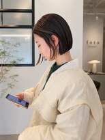 フォト 新宿三丁目(foto) 髪質改善縮毛矯正地毛風ストレート切りっぱなしボブ