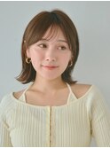 切りっぱなしボブ　ワンレン　顔周りレイヤー　フレンチバング