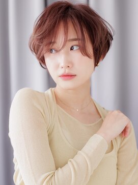 カバーヘア ブリス 川口(COVER HAIR bliss) 流しバングブリーチなし抜け感ショートマッシュパーマ20代30代X