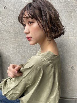 マージュ ギンザ(marju GINZA) 大人ボブ毛先パーマことりベージュ