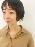 大人女子×黒髪ナチュラルボブ