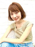 【lien.ai】あごラインボブ 小顔 ハイライトカラー