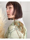 【F.】ダブルラインボブ×前髪なしショート