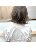 【katachi高橋】結べる切りっぱなしボブ*ミルクティーカラー