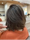 白髪ぼかし　ボブ