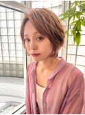 20代/30代/40代/大人ガーリー小顔ふんわりパーマボブ