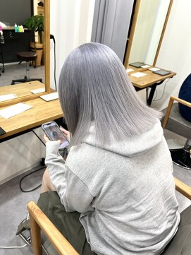 イニット 奈良新大宮(init.) 20代 30代ミストバング外国人風カラーブリーチバレイヤージュ