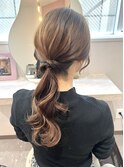 ロングポニー★大人韓国アレンジ　おでかけヘア