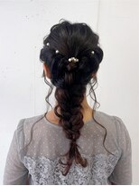 リッチアンドアンジー(RICCI&ANGIE)&nbsp;大人可愛い　ガーリー　編み込み　パーティーヘアセット