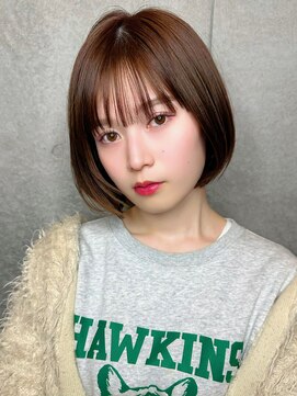 クーエフー(coo et fuu) 大人かわいいワンレンミニボブ シンプルにオイルで決めて