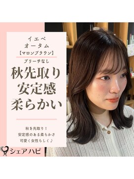 シェアハピ イエベ/オータム*柔らかく優しく安定感*マロンブラウン