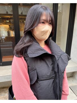 コフィー バイ メルト 吉祥寺(cofy by melt) 【松本咲花】韓国風レイヤーロングラベンダーグレージュ秋カラー