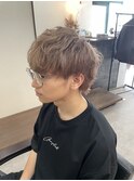 ピンクグレージュウルフ