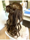 ハーフアップお団子ヘア【ヘアセット/新横浜】
