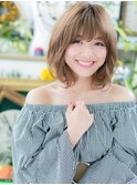 顔回りレイヤー無造作カール小顔ボブパーマh3北浦和20代30代40代