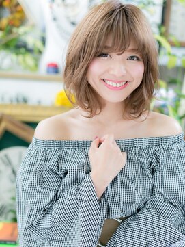 カバーヘア ブリス 北浦和(COVER HAIR bliss) 顔回りレイヤー無造作カール小顔ボブパーマh3北浦和20代30代40代