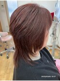 白髪ぼかしファッションカラー×ウルフヘアー