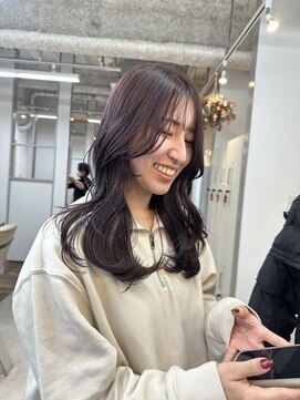 シェノン(Chainon.) ラベンダーカラー　ハイライトカラー　デザインカラー　博多