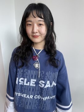フェンヘアーアイス 中目黒(Fen.hair ici) 30代40代ミディアムウルフ前髪パーマウェーブヘアくせ毛風