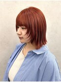 【qumu MARIKO】コッパーオレンジ×顔まわりレイヤー