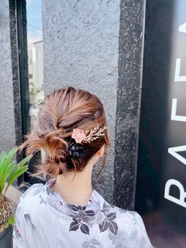 ルネッサンスヘアー ラファエロ(RAFFAELLO) 浴衣ヘア　浴衣ヘアアレンジ　アップスタイル　アップヘア