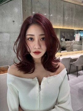 ロンドルピナス 小倉(Lond Lupinus) 顔型別ヘアスタイル特集 /チェリーブラウン /ミニウルフ/北九州