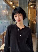ミニボブ/ニュアンスパーマ/前髪カット/20代30代