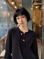 ヒュージ 表参道(huge)&nbsp;ミニボブ/ニュアンスパーマ/前髪カット/20代30代