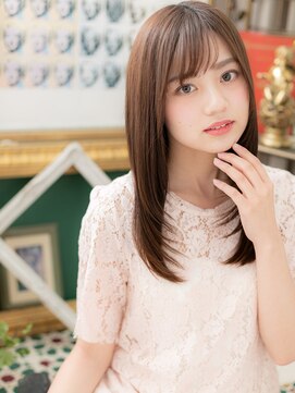 カバーヘア ブリス 戸田公園西口店(COVER HAIR bliss) 大人かわいい斜めバングミルクティーアッシュh4戸田公園20代30代