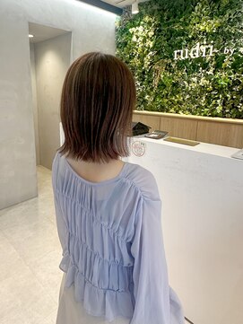 ルディー バイ ヘアーポケット(rudii by HAIR POCKET) 外ハネミディ×フォギーバイオレット