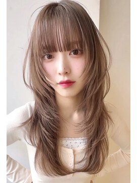 アンベリール 大名(Embellir) ハッシュカット　ブリーチ　ミルクティーカラー