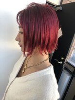 salon de MiLK 札幌大通店【サロン ド ミルク】 目立って可愛いレッドボブ
