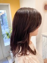 ムーン(moon)&nbsp;#ハッシュカット#フルバング#似合わせカット#レッドブラウン