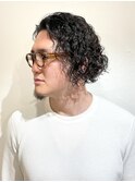 スパイラルパーマ×メンズミディアムスタイル