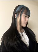 グラデーションカラー水色カラーミックスカラールーツカラー