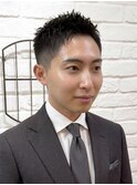 刈り上げアップバング/ソフトツーブロック/ビジネスショート