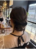 お団子風まとめ髪