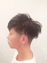 ヘアー アトリエ トゥルー(hair atelier true) true矢尾板サロンスタイル　メンズツーブロックナチュラルパーマ