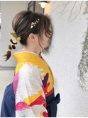 ♪紐アレンジ♪袴ヘアアレンジ♪